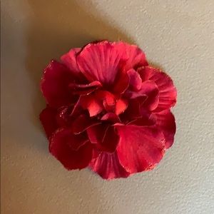 Red Floral Hair Clip